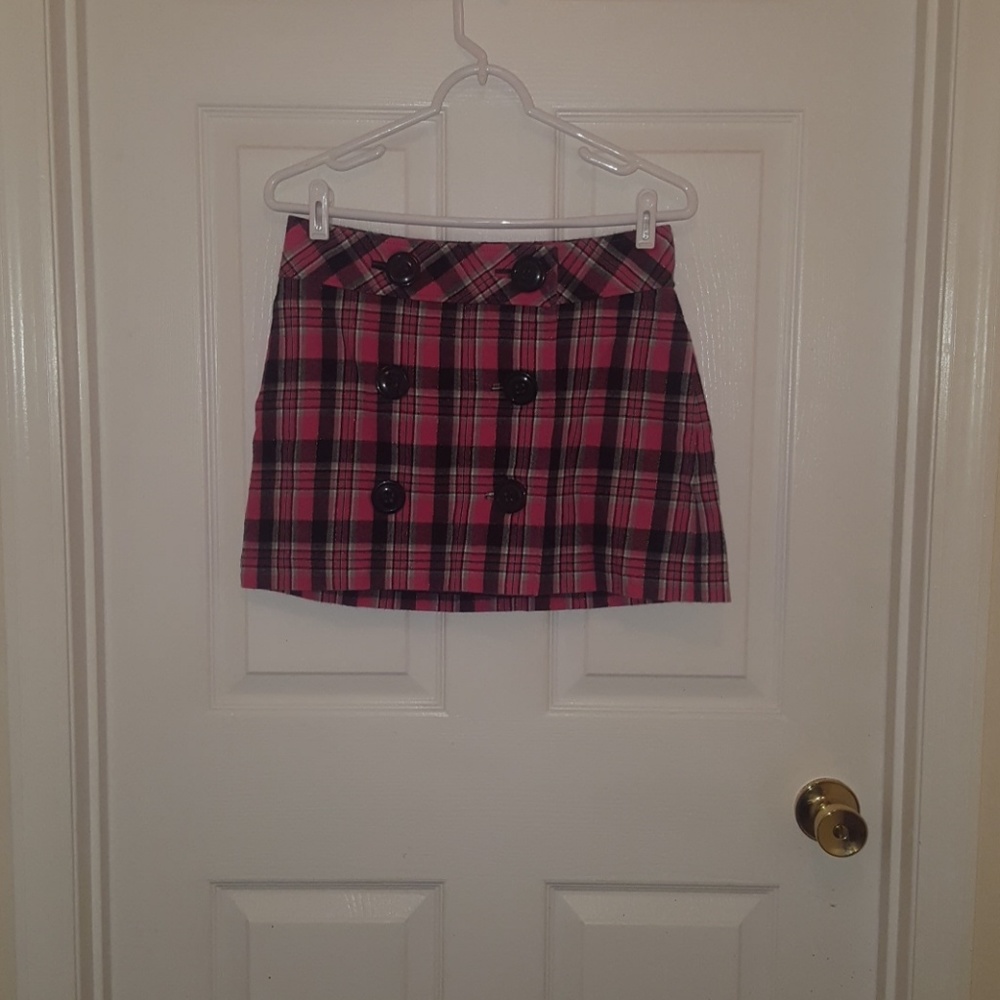Plaid pleated Express miniskirt